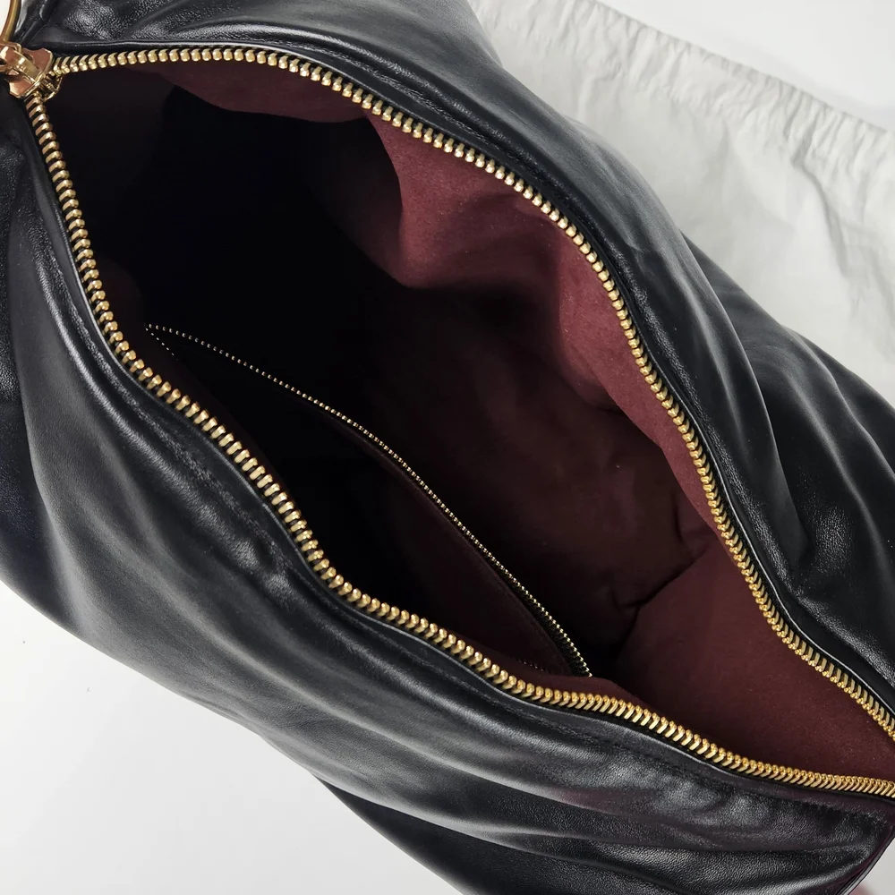 Stella McCartney Alter Nappa Weekend Travel Crossbody Duffle Bag Black Gold - Picture 11 of 13